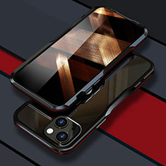 Apple iPhone 15用ケース 高級感 手触り良い アルミメタル 製の金属製 バンパー カバー LF1 アップル レッド・ブラック