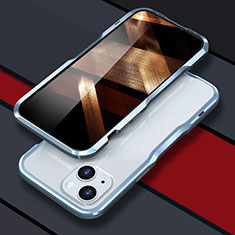 Apple iPhone 15用ケース 高級感 手触り良い アルミメタル 製の金属製 バンパー カバー LF1 アップル ネイビー