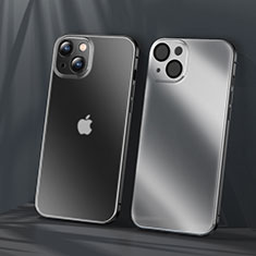 Apple iPhone 15用ケース 高級感 手触り良い メタル兼プラスチック バンパー LF1 アップル ブラック