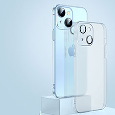Apple iPhone 15用極薄ケース クリア透明 プラスチック 質感もマットQC1 アップル ホワイト