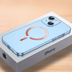 Apple iPhone 15用ハードケース プラスチック 質感もマット カバー Mag-Safe 磁気 Magnetic QC1 アップル ブルー