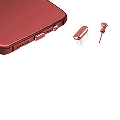 Apple iPhone 15用アンチ ダスト プラグ キャップ ストッパー USB-C Android Type-Cユニバーサル H17 アップル レッド