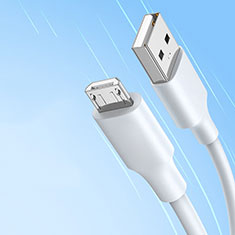 Apple iPhone 15 Plus用USB 2.0ケーブル 充電ケーブルAndroidユニバーサル 2A H03 アップル ホワイト