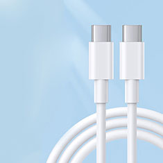 Apple iPhone 15 Plus用Type-C USB-C to Type-C USB-C アクティブ変換ケーブルアダプタ 6A アップル ホワイト