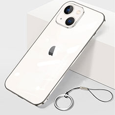 Apple iPhone 15 Plus用ハードカバー クリスタル クリア透明 H09 アップル シルバー