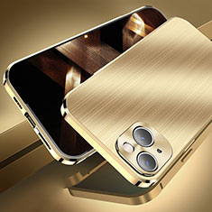 Apple iPhone 15 Plus用ケース 高級感 手触り良い アルミメタル 製の金属製 カバー M06 アップル ゴールド
