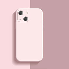 Apple iPhone 15 Plus用360度 フルカバー極薄ソフトケース シリコンケース 耐衝撃 全面保護 バンパー S01 アップル ピンク