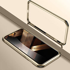 Apple iPhone 15 Plus用ケース 高級感 手触り良い アルミメタル 製の金属製 バンパー カバー LK2 アップル ゴールド