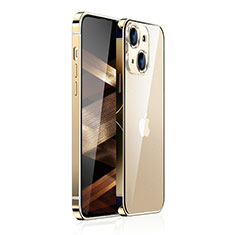 Apple iPhone 15 Plus用ケース 高級感 手触り良い メタル兼プラスチック バンパー JB1 アップル ゴールド