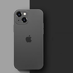 Apple iPhone 15 Plus用ハイブリットバンパーケース クリア透明 プラスチック カバー WT1 アップル ブラック