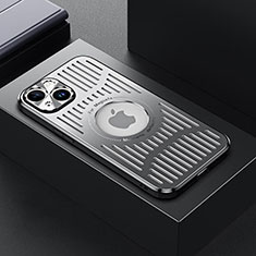Apple iPhone 15 Plus用ケース 高級感 手触り良い アルミメタル 製の金属製 兼シリコン カバー Mag-Safe 磁気 Magnetic TX1 アップル シルバー