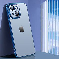 Apple iPhone 15 Plus用極薄ソフトケース シリコンケース 耐衝撃 全面保護 クリア透明 LD1 アップル ネイビー
