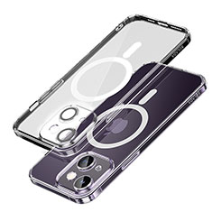 Apple iPhone 15 Plus用極薄ソフトケース シリコンケース 耐衝撃 全面保護 クリア透明 カバー Mag-Safe 磁気 Magnetic LD1 アップル クリア