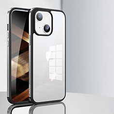 Apple iPhone 15 Plus用ハイブリットバンパーケース クリア透明 プラスチック カバー LD1 アップル シルバー