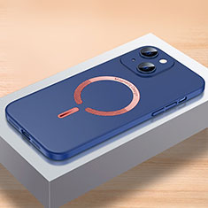 Apple iPhone 15 Plus用ハードケース プラスチック 質感もマット カバー Mag-Safe 磁気 Magnetic QC1 アップル ネイビー
