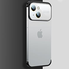 Apple iPhone 15 Plus用ハードカバー クリスタル クリア透明 QC4 アップル シルバー