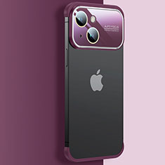 Apple iPhone 15 Plus用ハードカバー クリスタル クリア透明 QC4 アップル ワインレッド