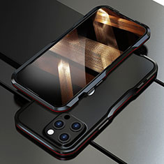Apple iPhone 15 Pro用ケース 高級感 手触り良い アルミメタル 製の金属製 バンパー カバー A01 アップル レッド・ブラック