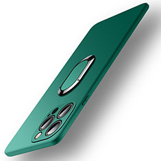 Apple iPhone 15 Pro用極薄ソフトケース シリコンケース 耐衝撃 全面保護 アンド指輪 マグネット式 バンパー A09 アップル グリーン