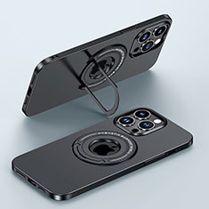 Apple iPhone 15 Pro用ハードケース プラスチック 質感もマット カバー Mag-Safe 磁気 Magnetic JB1 アップル ブラック