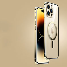 Apple iPhone 15 Pro用ケース 高級感 手触り良い メタル兼プラスチック バンパー JB2 アップル ゴールド