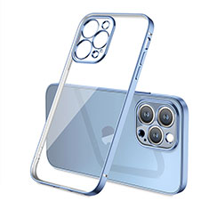 Apple iPhone 15 Pro用極薄ソフトケース シリコンケース 耐衝撃 全面保護 クリア透明 H05 アップル ネイビー