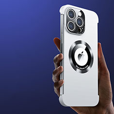 Apple iPhone 15 Pro用ハードケース プラスチック 質感もマット フレームレス カバー Mag-Safe 磁気 Magnetic T01 アップル オレンジ