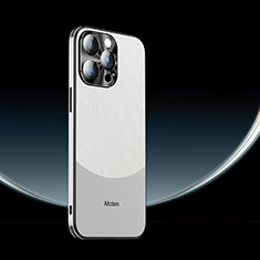 Apple iPhone 15 Pro用ハードケース プラスチック 質感もマット カバー AT5 アップル ホワイト