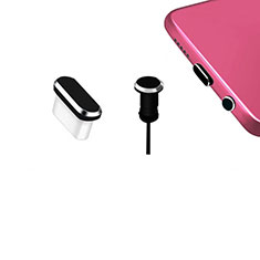 Apple iPhone 15 Pro用アンチ ダスト プラグ キャップ ストッパー USB-C Android Type-Cユニバーサル H12 アップル ブラック
