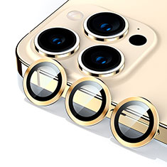 Apple iPhone 15 Pro用強化ガラス カメラプロテクター カメラレンズ 保護ガラスフイルム C10 アップル ゴールド