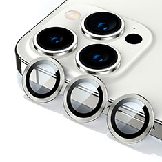 Apple iPhone 15 Pro用強化ガラス カメラプロテクター カメラレンズ 保護ガラスフイルム C10 アップル シルバー