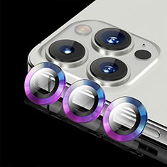 Apple iPhone 15 Pro用強化ガラス カメラプロテクター カメラレンズ 保護ガラスフイルム C08 アップル パープル
