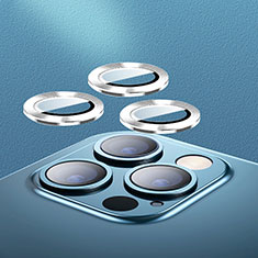 Apple iPhone 15 Pro用強化ガラス カメラプロテクター カメラレンズ 保護ガラスフイルム C04 アップル シルバー