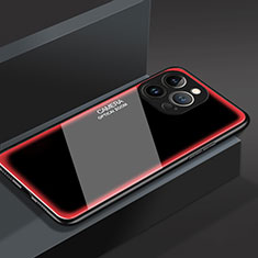 Apple iPhone 15 Pro Max用ハイブリットバンパーケース プラスチック 鏡面 カバー M01 アップル ピンク