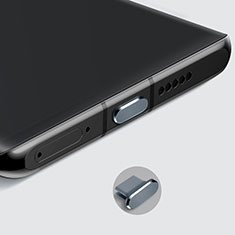 Apple iPhone 15 Pro Max用アンチ ダスト プラグ キャップ ストッパー USB-C Android Type-Cユニバーサル H08 アップル ダークグレー