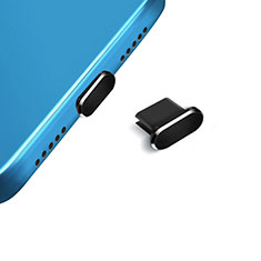 Apple iPhone 15 Pro Max用アンチ ダスト プラグ キャップ ストッパー USB-C Android Type-Cユニバーサル H14 アップル ブラック