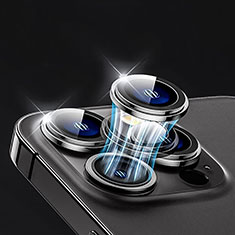 Apple iPhone 15 Pro Max用強化ガラス カメラプロテクター カメラレンズ 保護ガラスフイルム M01 アップル ブラック