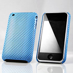 Apple iPhone 3G 3GS用ハードケース プラスチック メッシュ デザイン アップル ブルー
