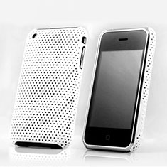 Apple iPhone 3G 3GS用ハードケース プラスチック メッシュ デザイン アップル ホワイト