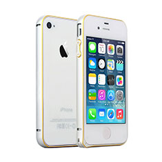 Apple iPhone 4S用ケース 高級感 手触り良い アルミメタル 製の金属製 バンパー アップル シルバー