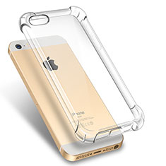 Apple iPhone 5用極薄ソフトケース シリコンケース 耐衝撃 全面保護 クリア透明 H02 アップル クリア