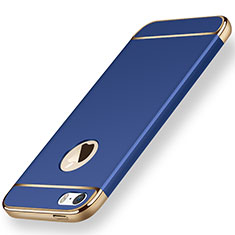 Apple iPhone 5用ケース 高級感 手触り良い メタル兼プラスチック バンパー アップル ネイビー