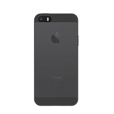 Apple iPhone 5用極薄ケース クリア透明 シリコンケース 耐衝撃 全面保護 アップル ダークグレー