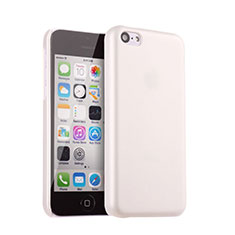 Apple iPhone 5C用ハードケース プラスチック 質感もマット アップル ホワイト
