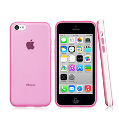 Apple iPhone 5C用ハイブリットバンパーケース クリア透明 プラスチック アップル ピンク