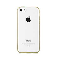 Apple iPhone 5C用ハイブリットバンパーケース クリア透明 プラスチック T01 アップル イエロー