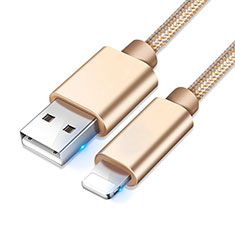 Apple iPhone 5S用USBケーブル 充電ケーブル L08 アップル ゴールド