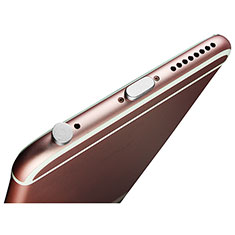 Apple iPhone 5S用アンチ ダスト プラグ キャップ ストッパー Lightning USB J02 アップル シルバー