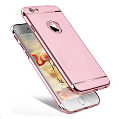 Apple iPhone 6用ケース 高級感 手触り良い メタル兼プラスチック バンパー アップル ピンク