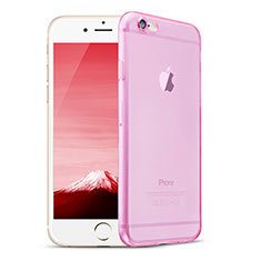 Apple iPhone 6用極薄ソフトケース シリコンケース 耐衝撃 全面保護 クリア透明 H08 アップル ピンク
